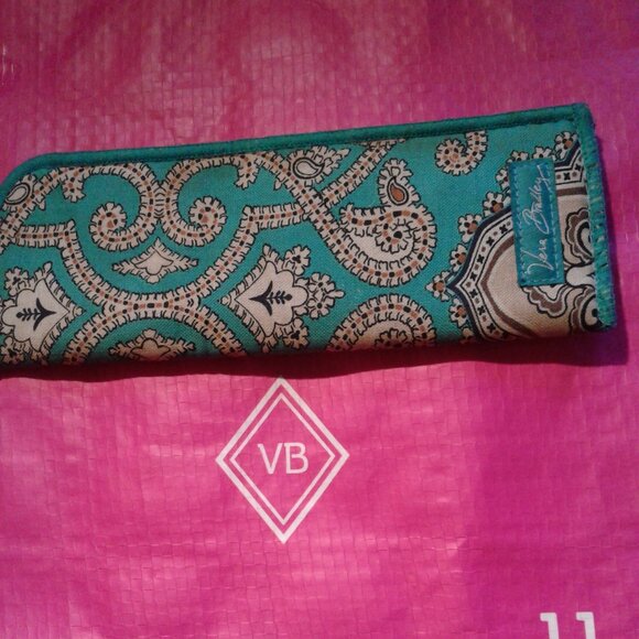 Vera Bradley Teal Paisley eyeglass holder - Picture 1 of 5